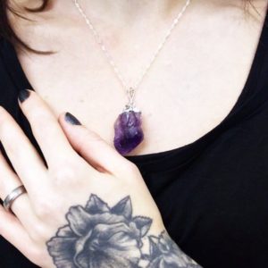 Raw Chunky Amethyst Necklace