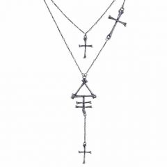 “Phosphorus” Bone Cross Necklace