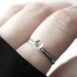 small silver crescent moon ring