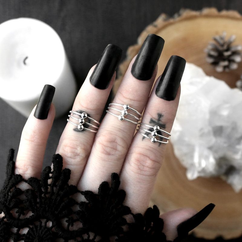 triple-bead-sterling-silver-rings-hellaholics