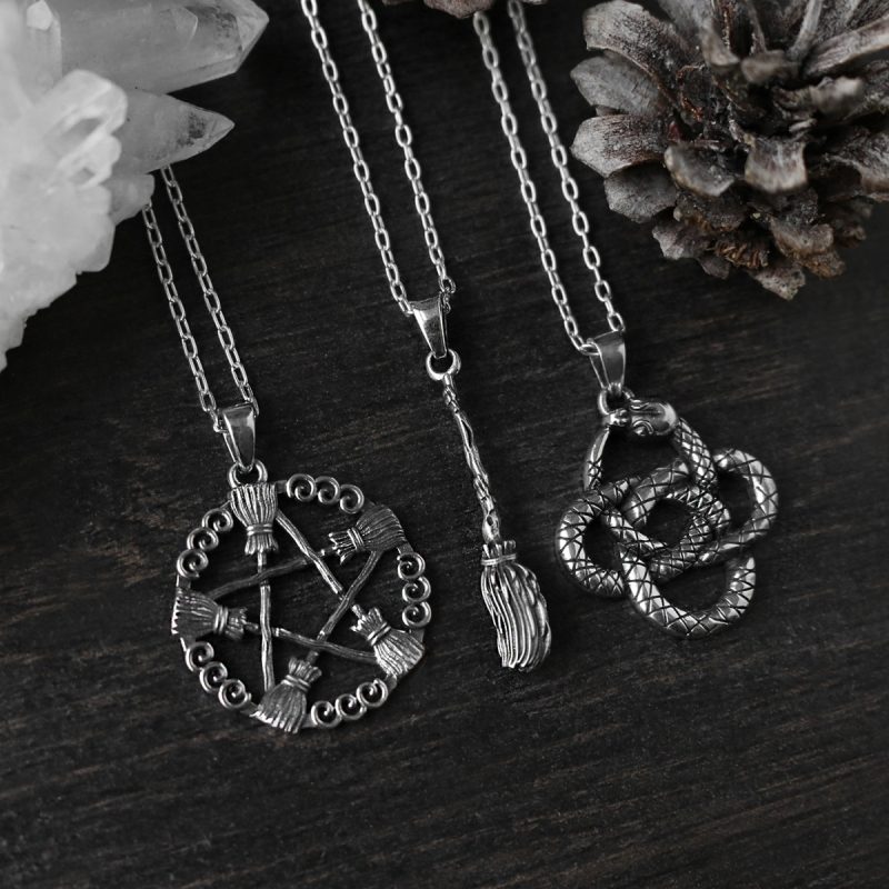 besom-pentagram-entwine-snake-pendant-necklace-hellaholics