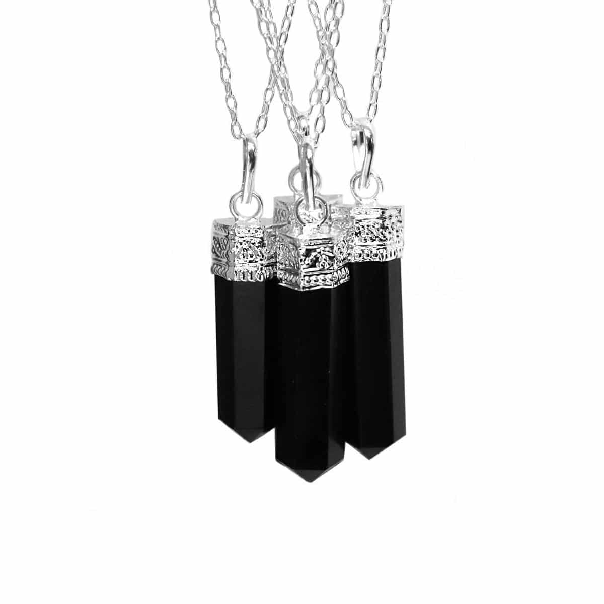 obsidian necklace