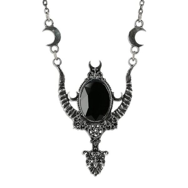 Black Gothic Baroque Fortune Teller Necklace